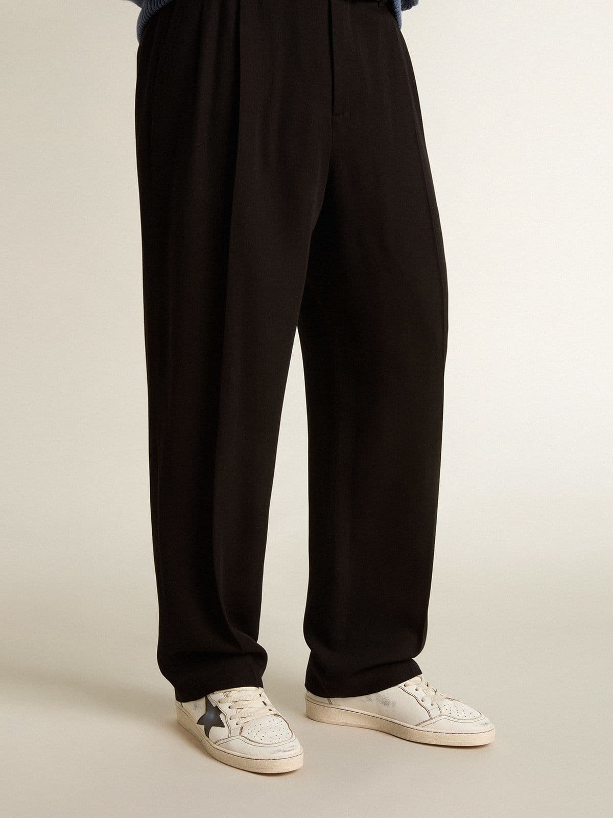 Ball Star with black star and blue suede heel tab