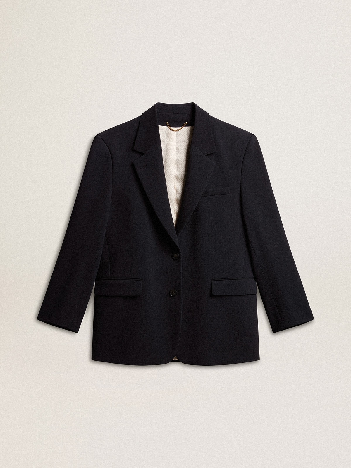 Women’s black wool-blend blazer jacket