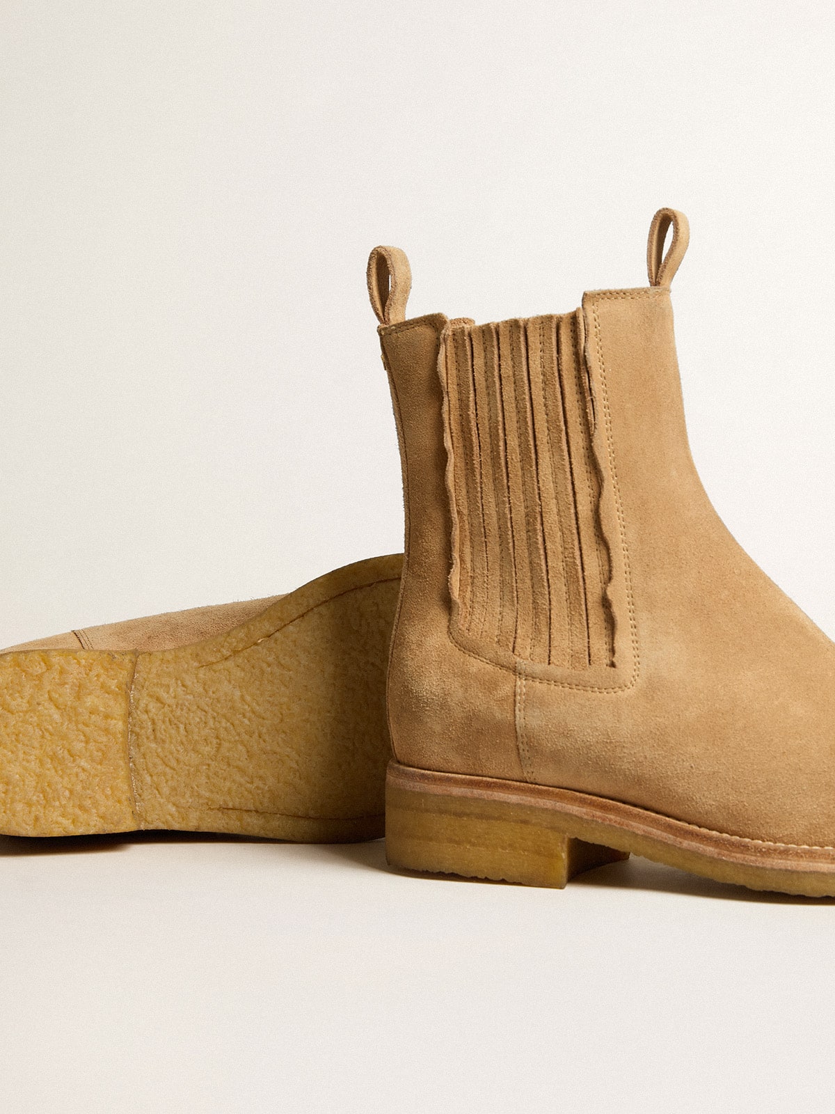 Chelsea boots in suede tobacco