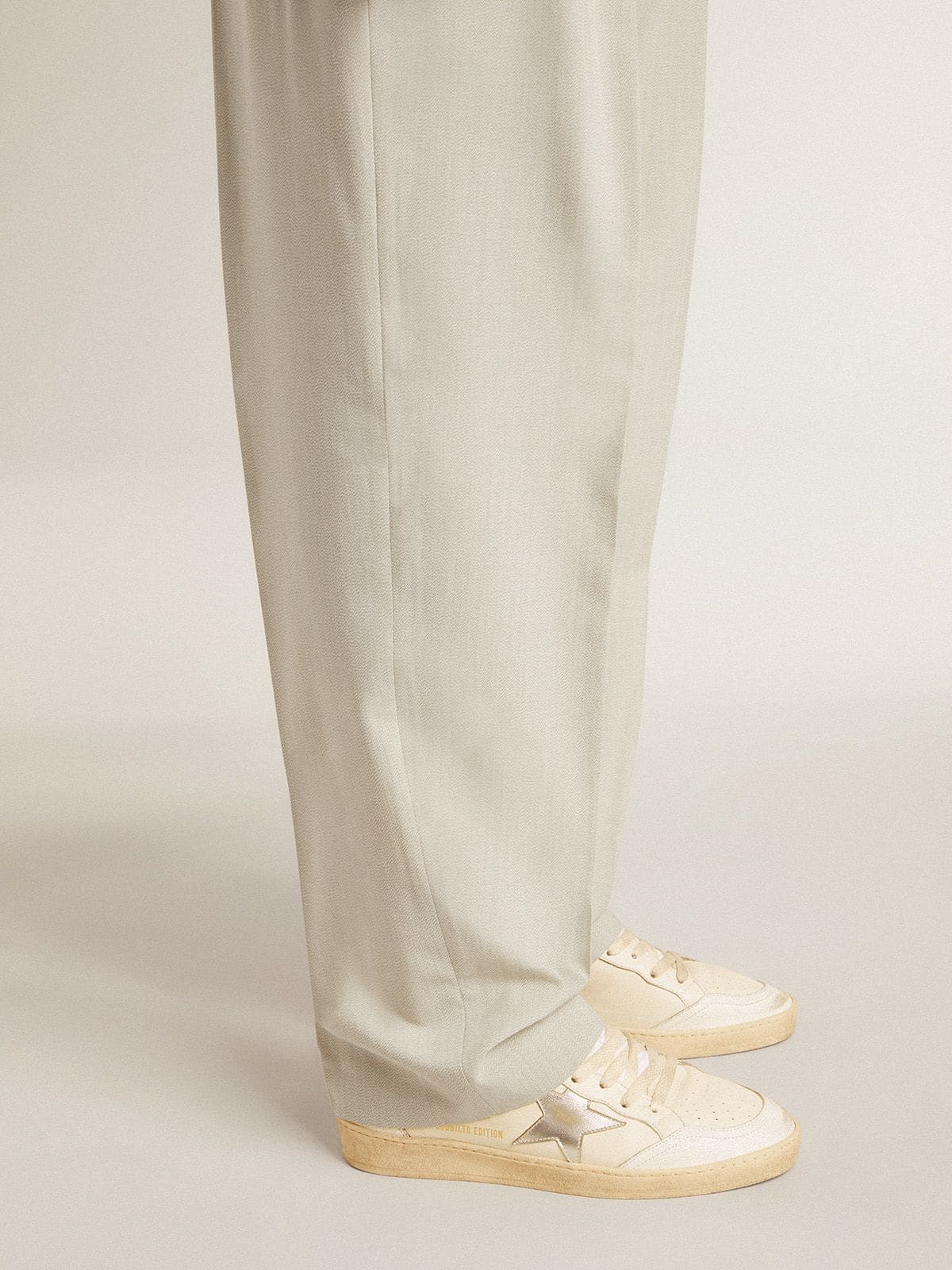 Ball Star LTD in nappa with metallic leather star and suede heel tab