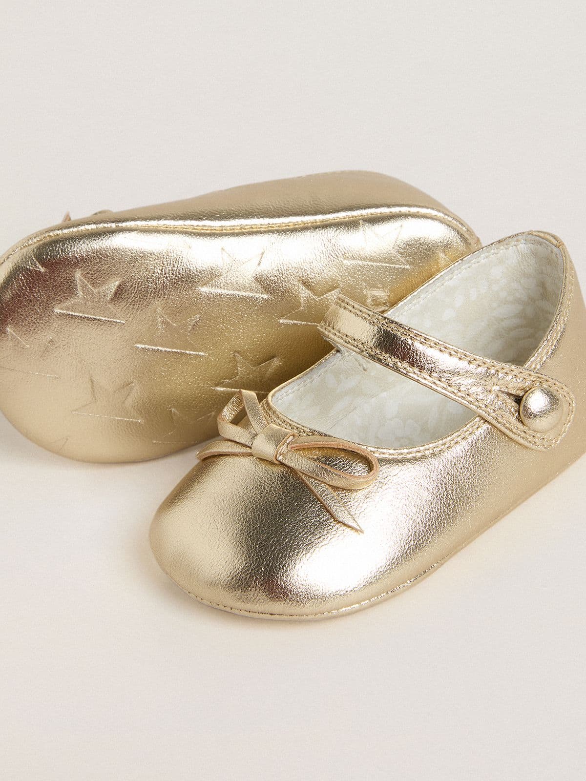 Sofi Baby ballet flats in gold metallic leather