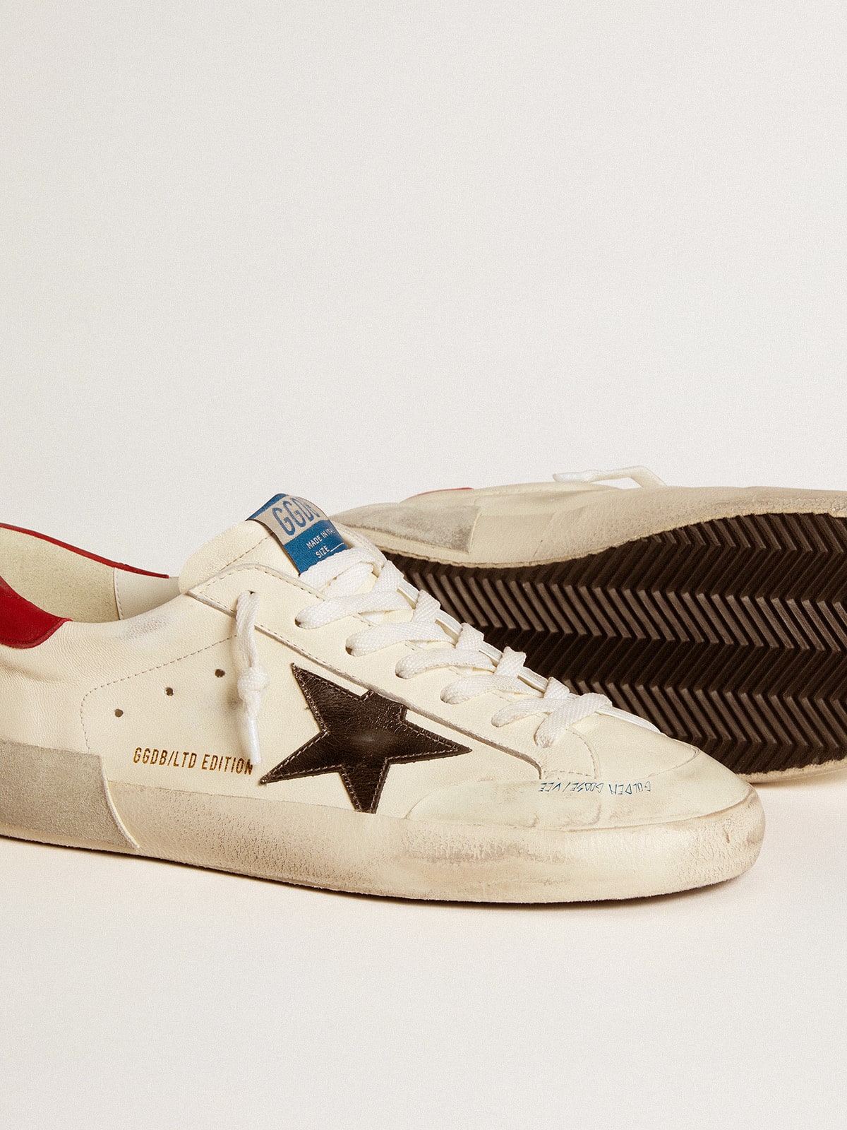 Men's Super-Star LTD in nappa with metallic star and nubuck heel tab