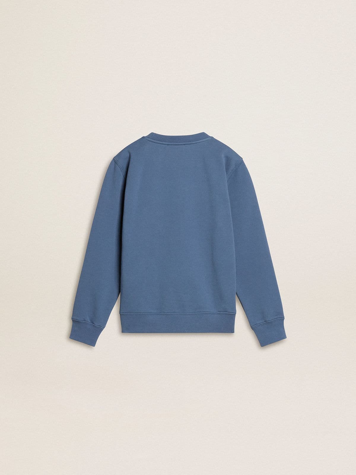 Kids’ blue sweatshirt with white embossed patches