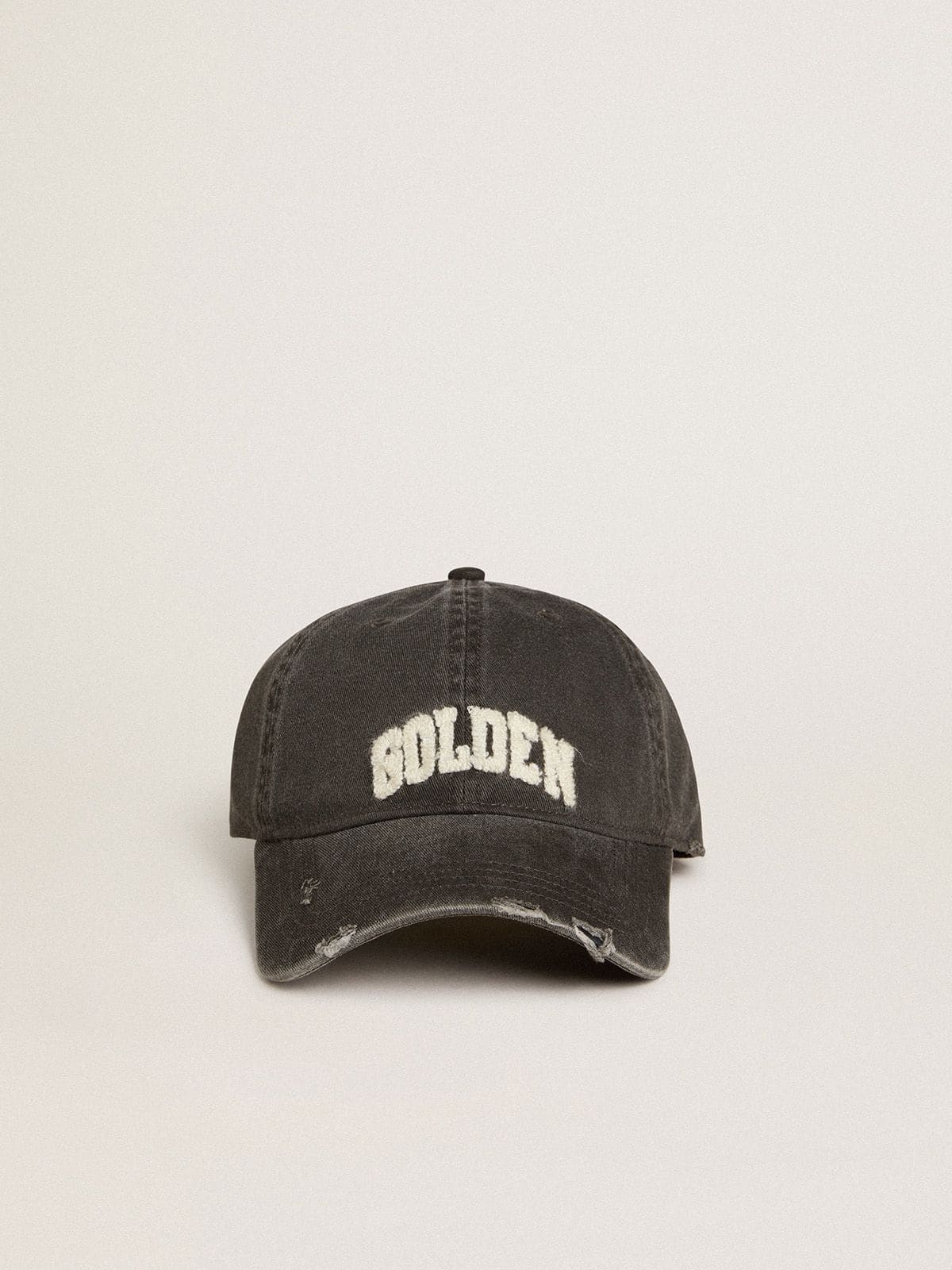 Gray cotton baseball cap with a lived-in finish