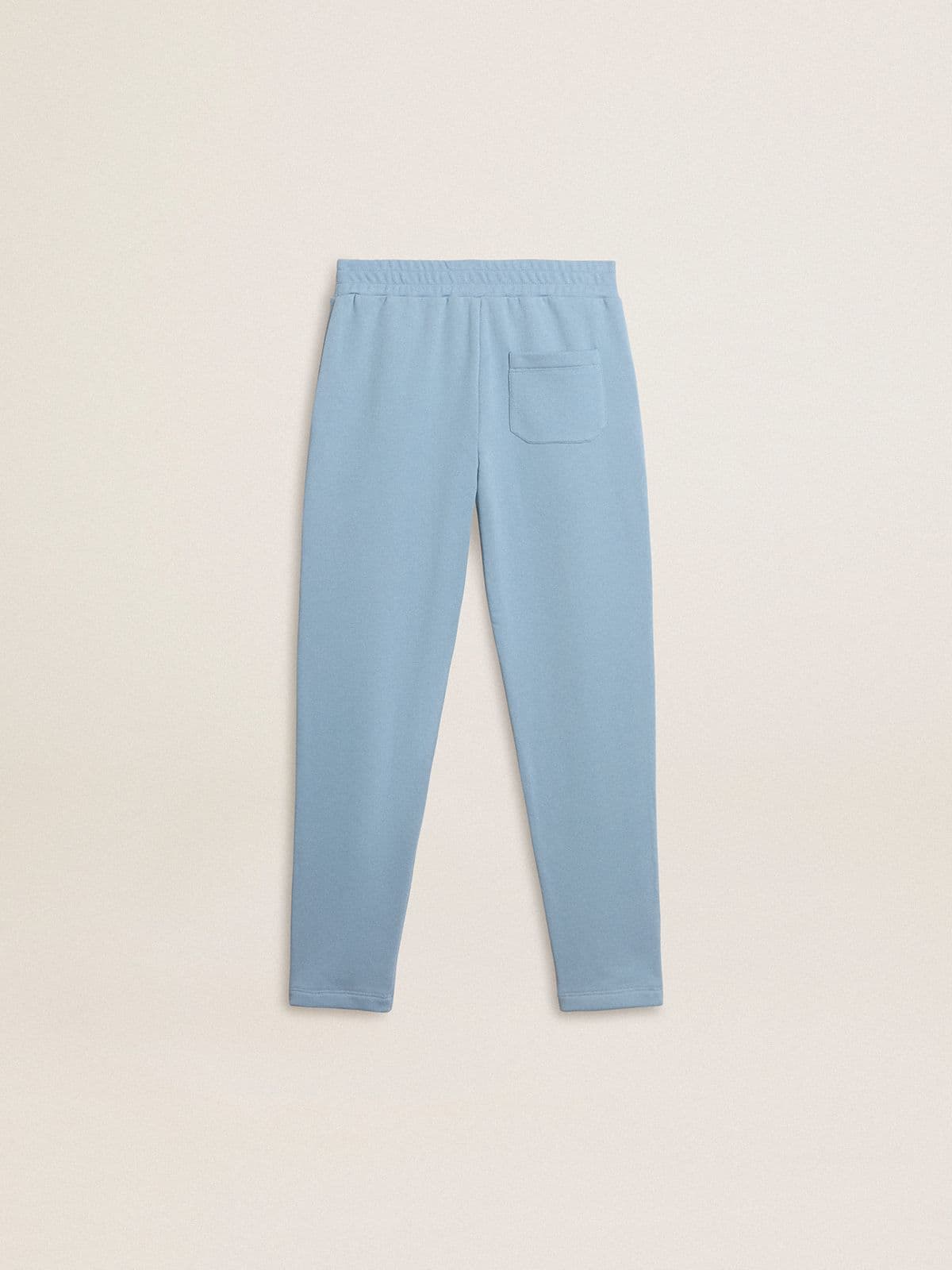 Boys' light blue printed joggers