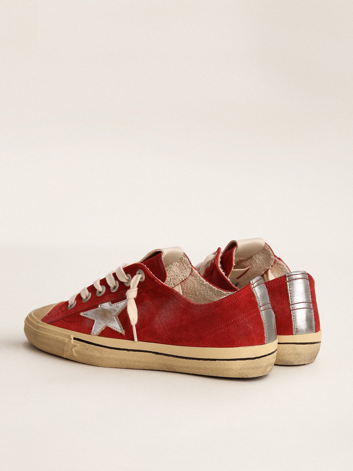 Women's V-Star LTD in dark red suede with silver star