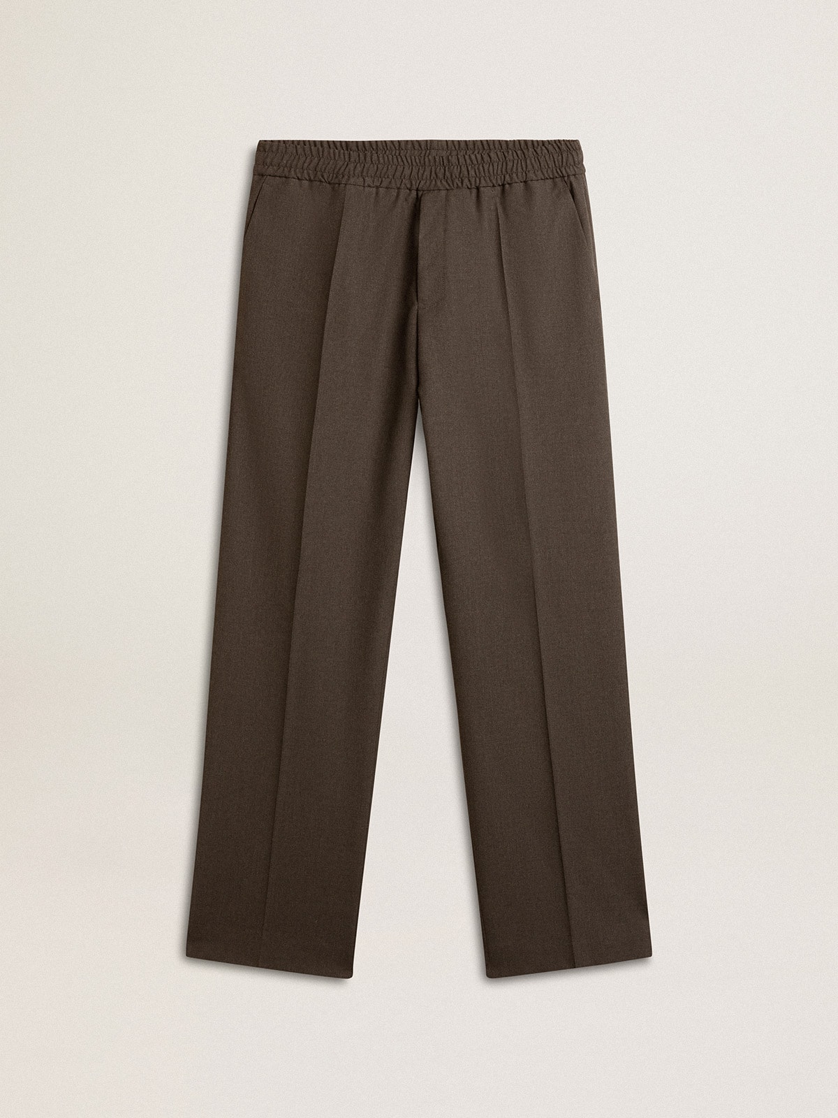 Men's soft pants in anthracite gray wool