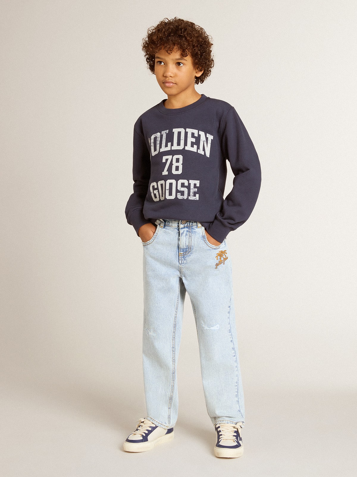 Boys' light denim jeans