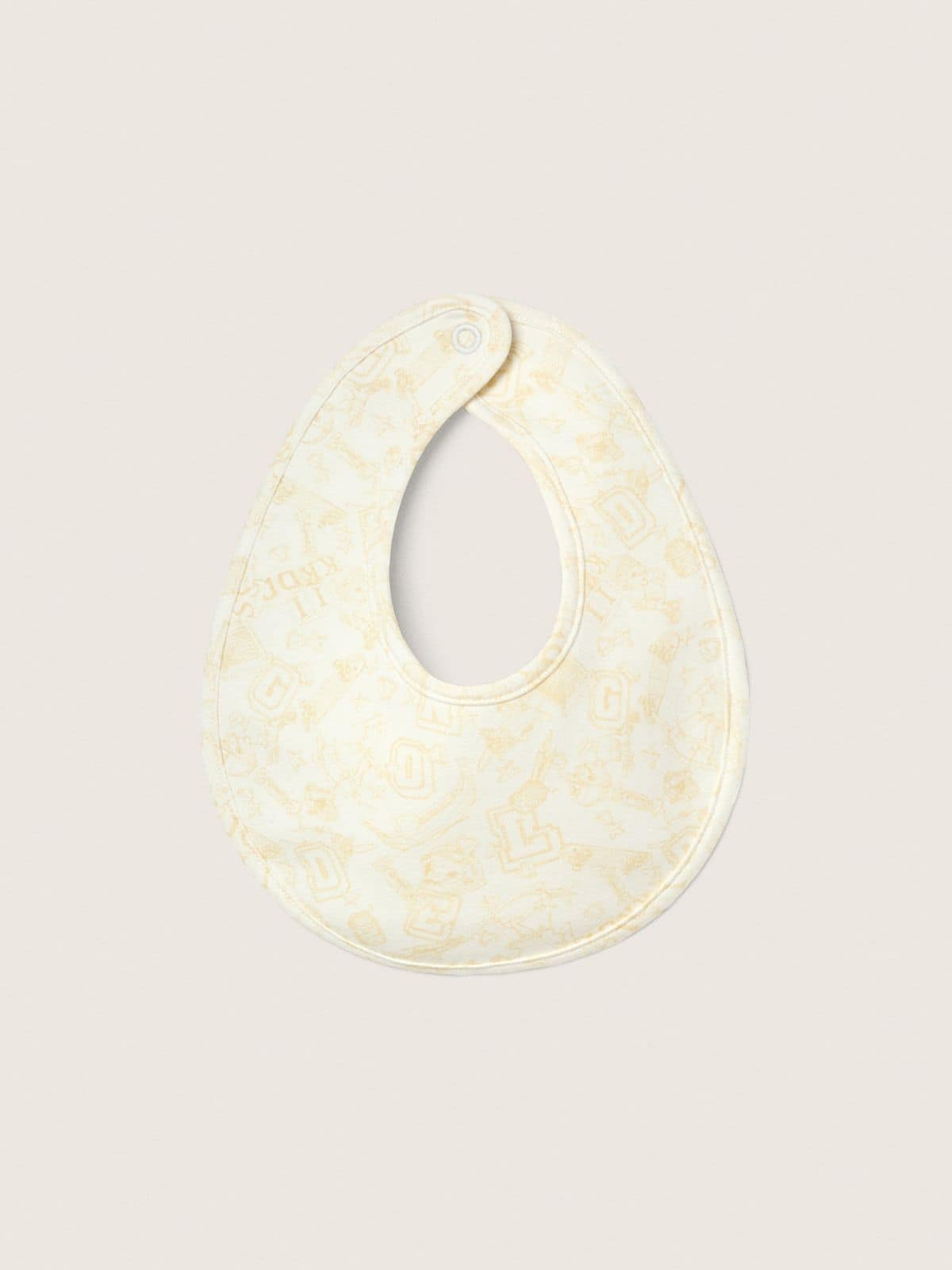 White cotton baby gift set with-peach pink mascot print