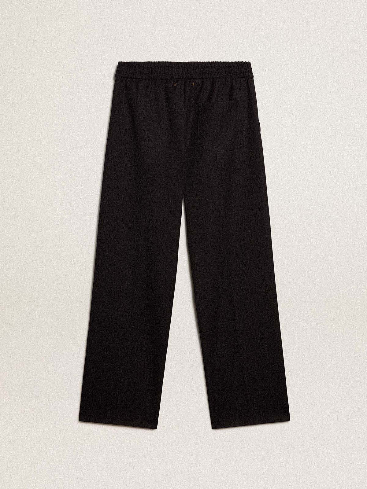 Men’s joggers in dark blue wool