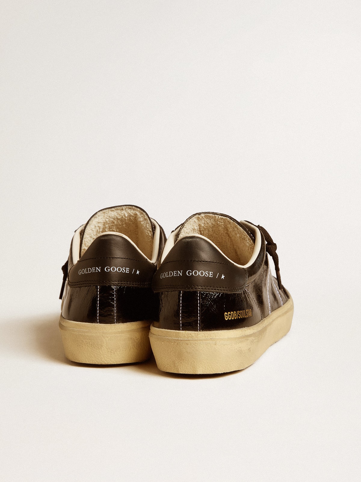 Men's Soul Star in black patent leather with black leather heel tab