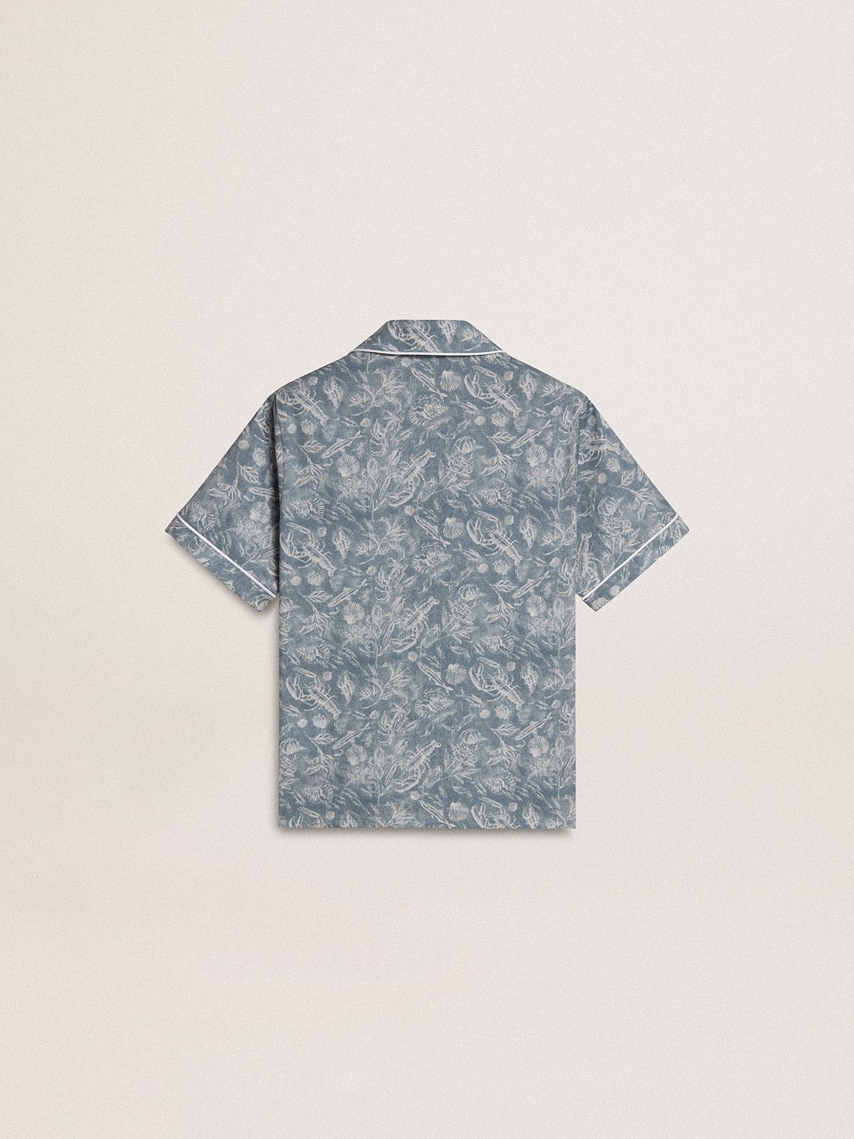 Boys' blue shirt with white print