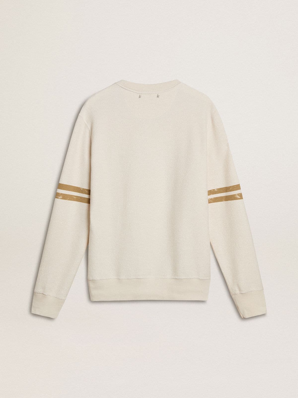 Men's white cotton sweatshirt with front print