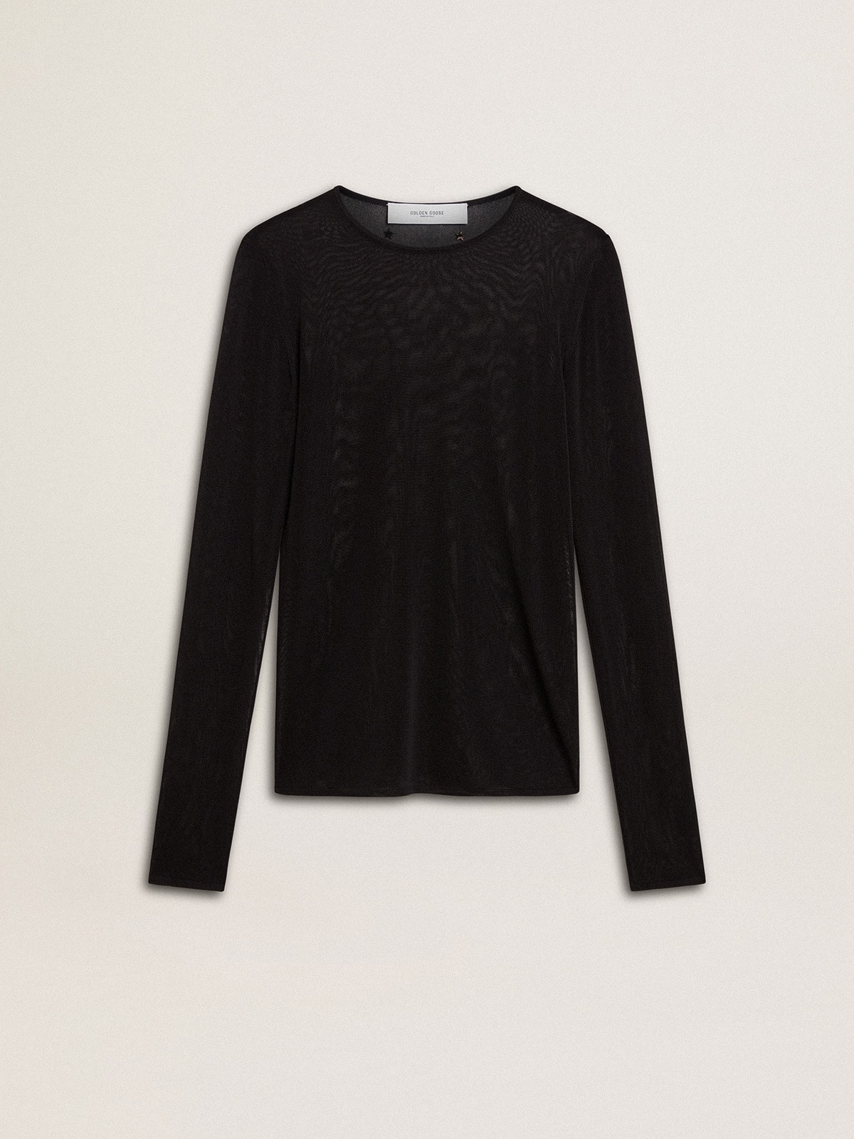 Women's black crew neck t-shirt