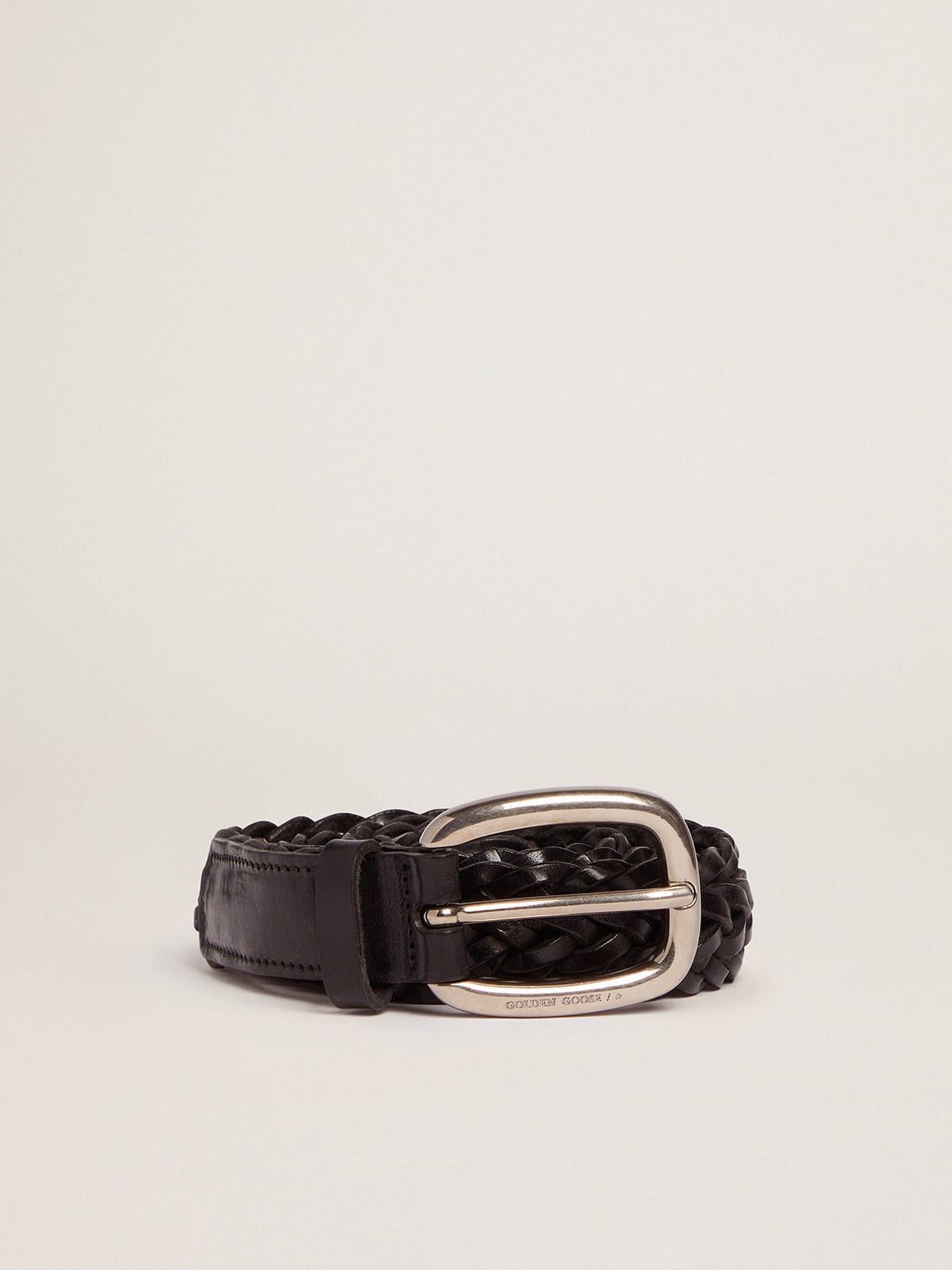 Women's belt in black leather
