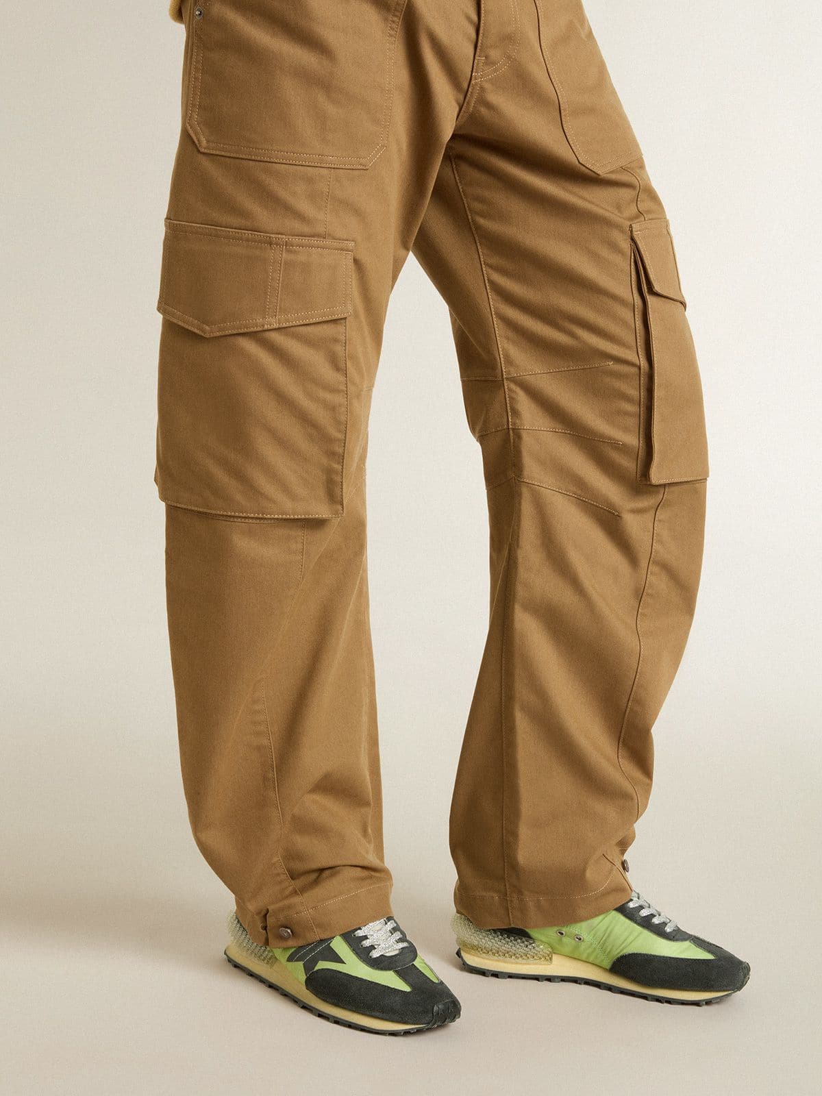 Men's Marathon with green nylon upper and black star