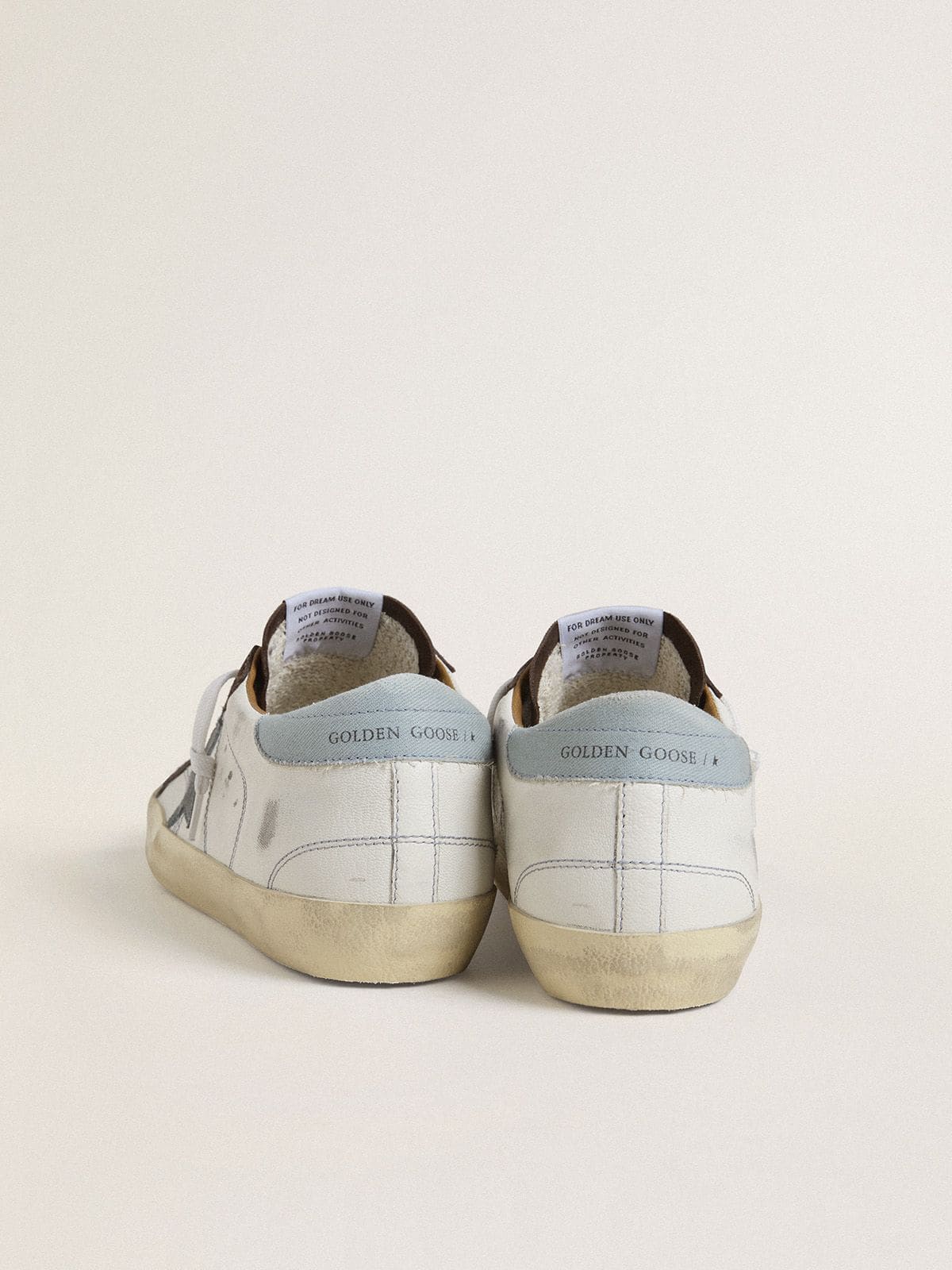 Women’s Super-Star LTD with light blue suede star and light blue canvas heel tab