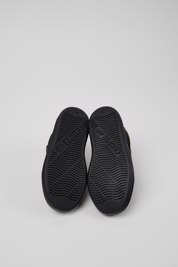 Runner Black Leather/Nubuck Sneaker Booties for Kids.