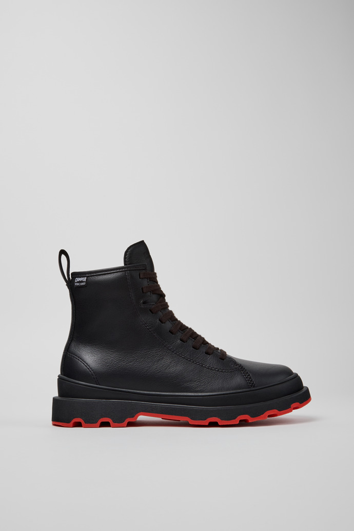 Brutus+ Black Leather Mid Boots for Women.