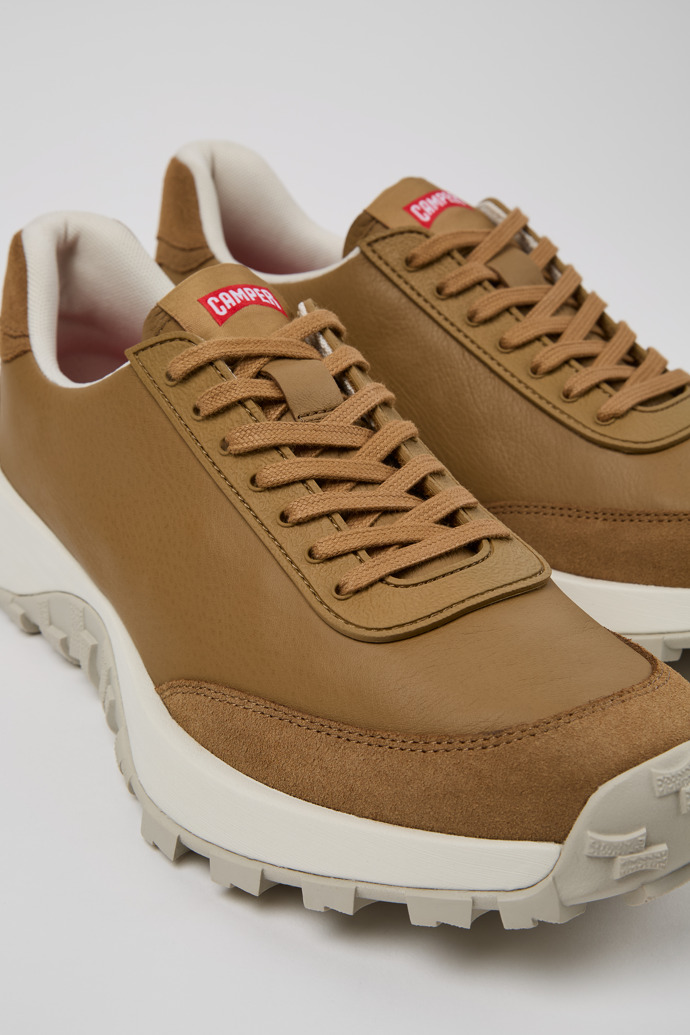 Drift Trail VIBRAM Brown leather and nubuck sneakers for men