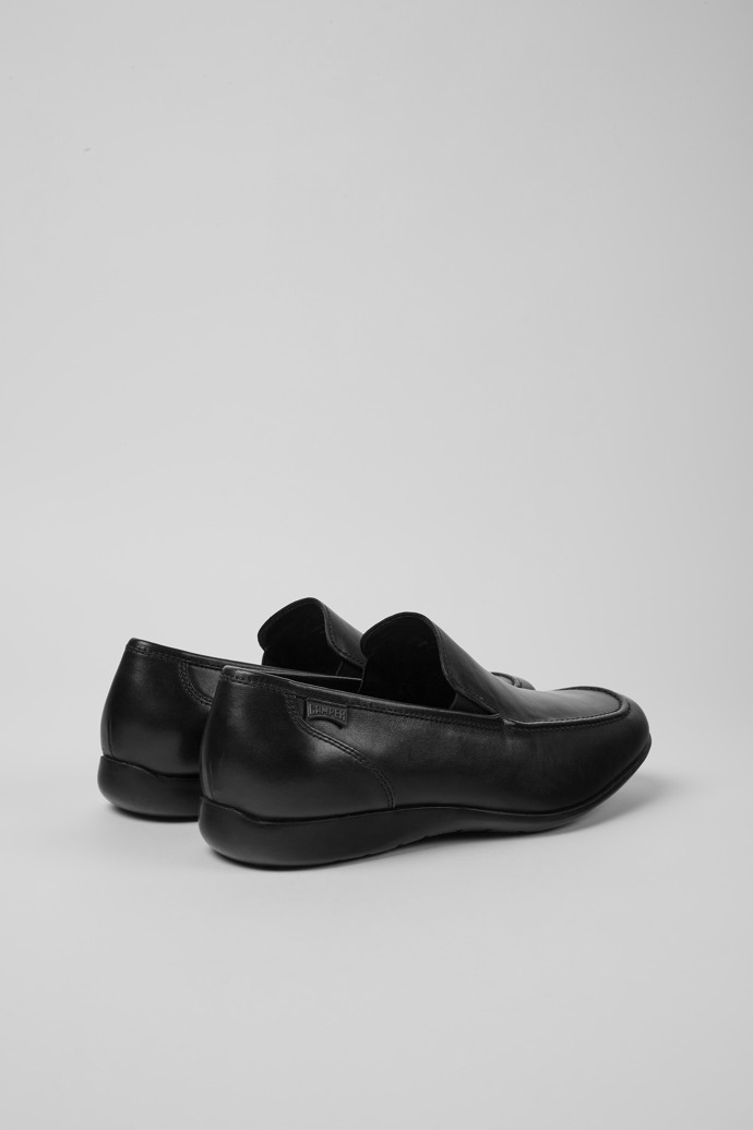 Mauro Black Leather Moccasins for Men.