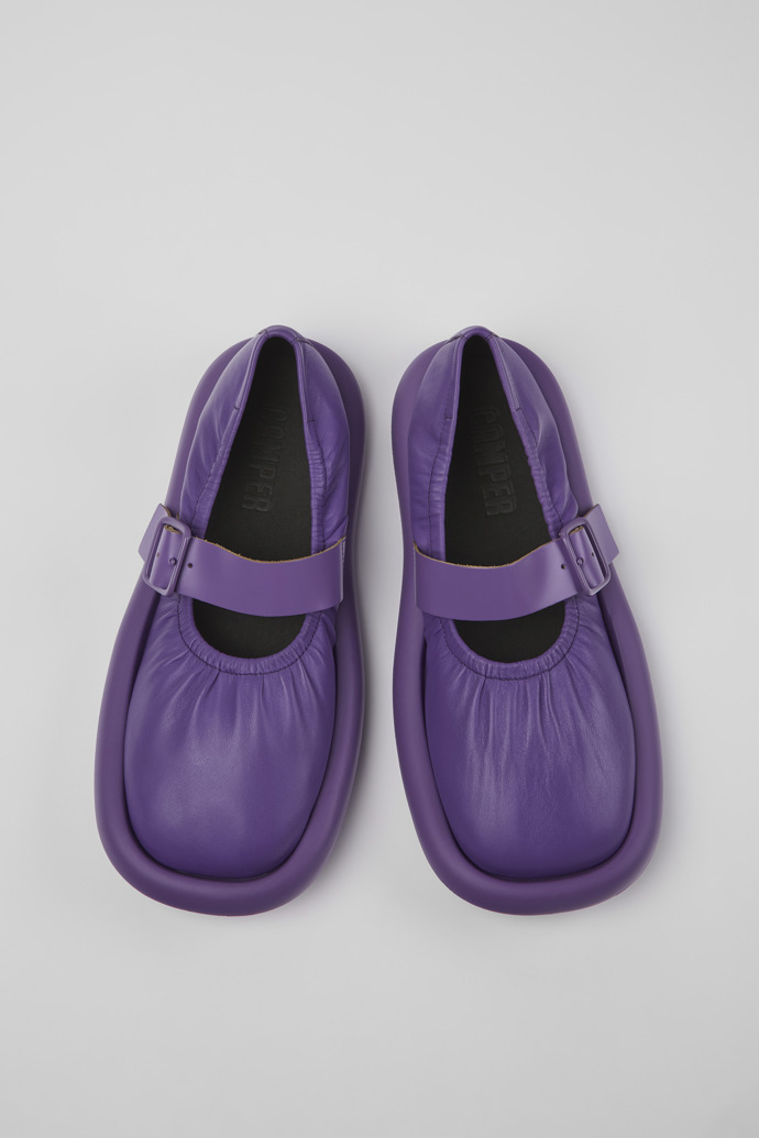 Aqua Purple Full-grain Low Shoe for Men