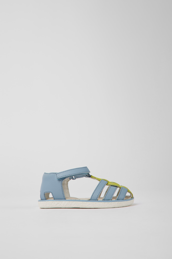 Miko Blue and green leather sandals for kids