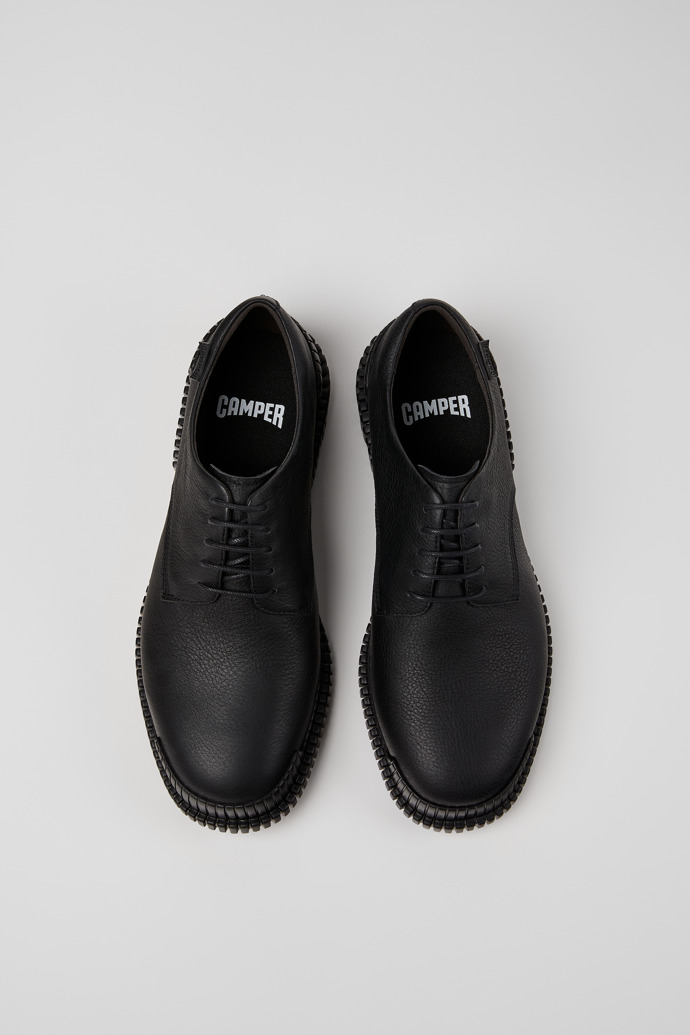 Pix Black Leather Shoes for Men.