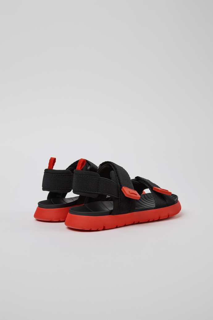 Oruga Black Textile Sandals for Kids.