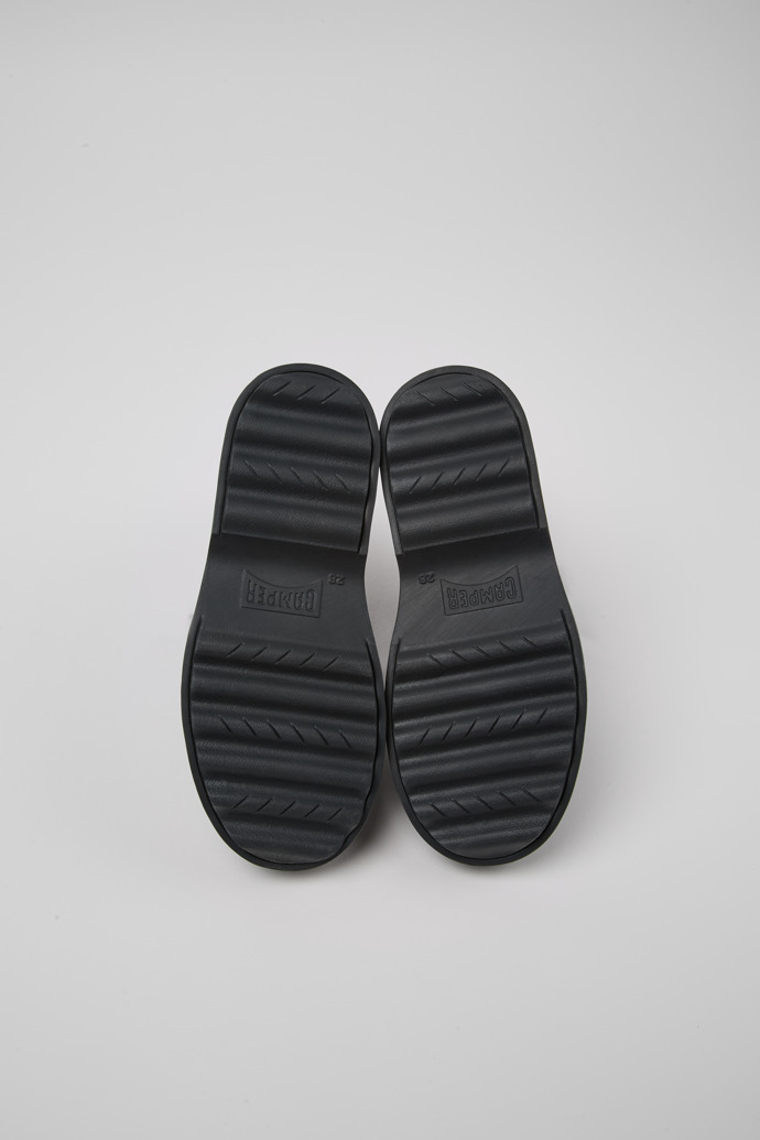 Norte Black leather ankle boots for kids