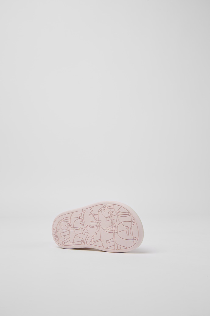 Twins Pink leather sandals for girls