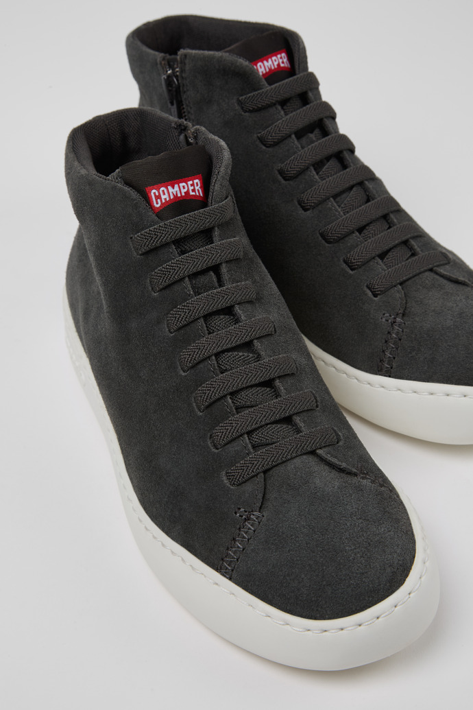 Peu Touring Gray nubuck ankle boots for women