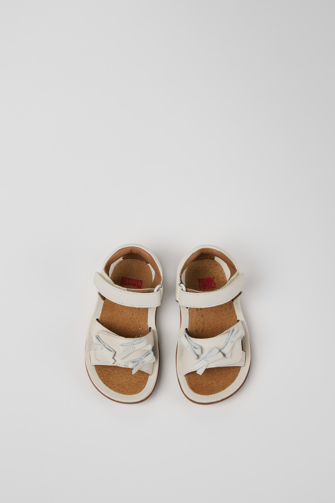 Twins White Leather Kids' Sandal.