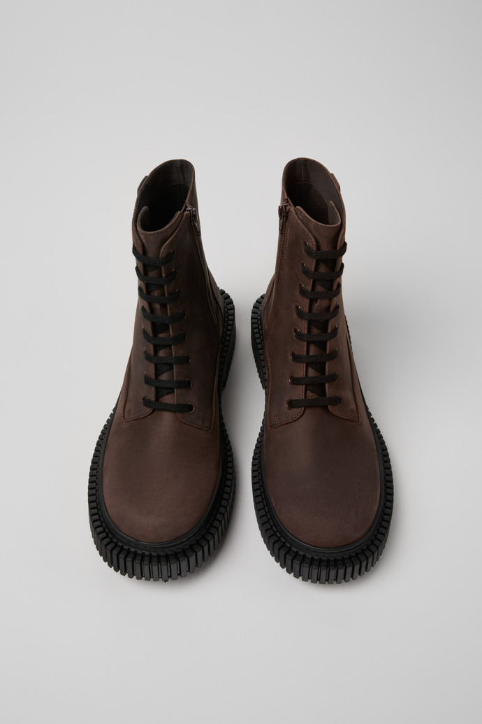Pix Berlin Brown Nubuck Mid Boots for Men.