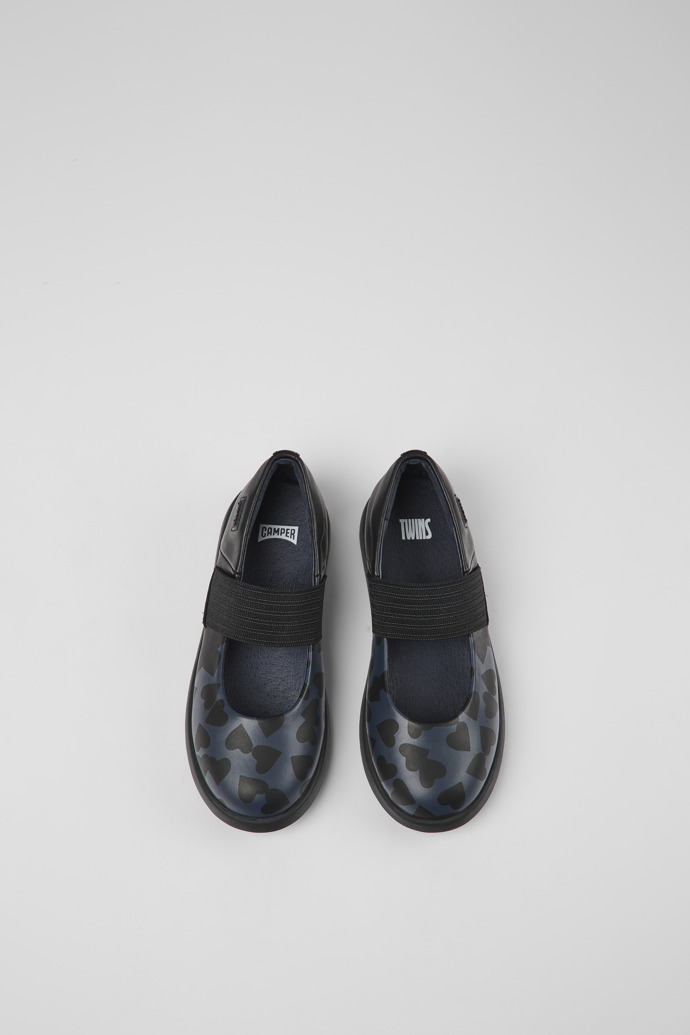 Twins Black leather Mary Jane shoes for kids