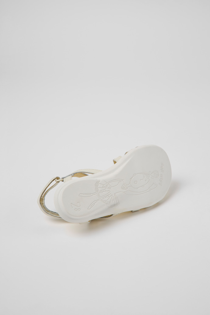 Twins White leather sandals for kids