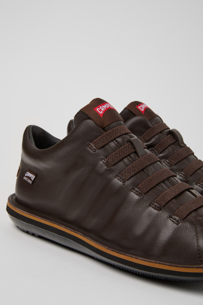 Beetle - HYDROSHIELD Brown Leather Ankle Boots for Men.