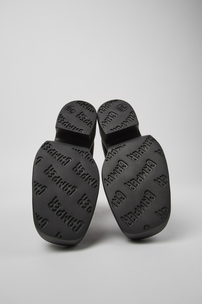 Billie Black Leather Mid Boots for Women.