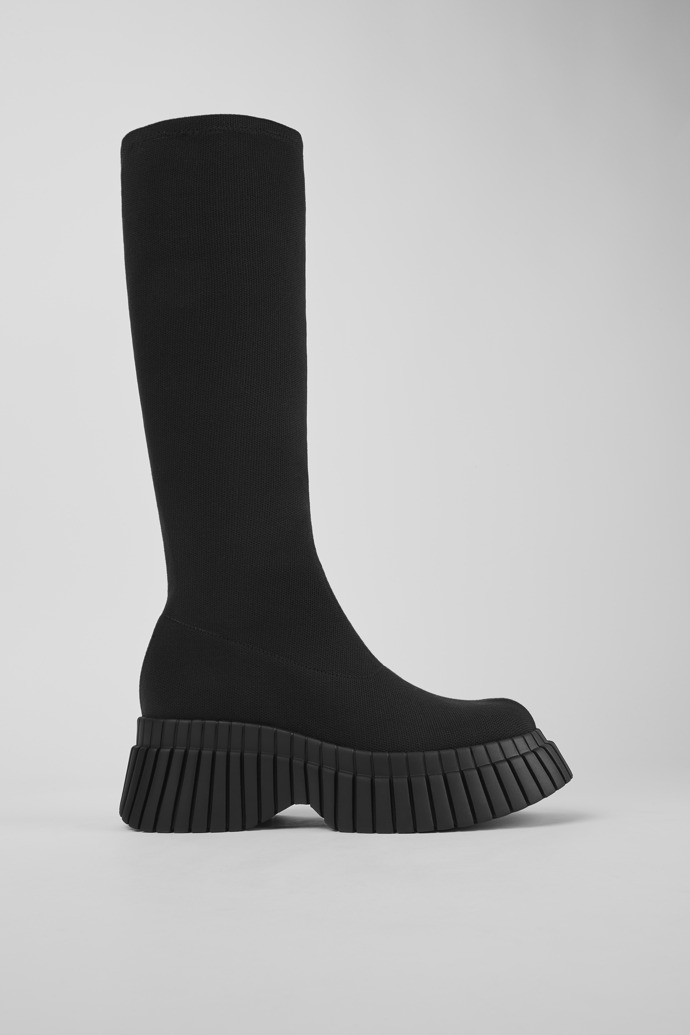 BCN TENCEL® Black Textile Mid Boots for Women.