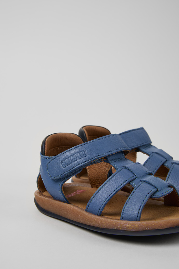Bicho Blue Leather Kids' Sandal.
