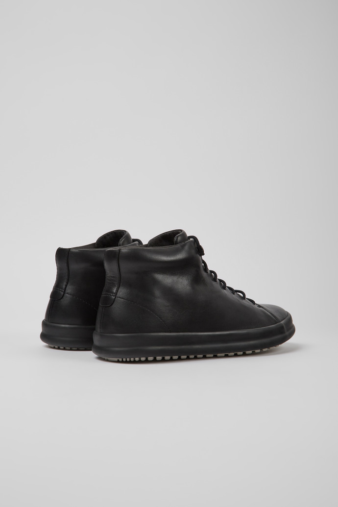 Chasis Sport Black Leather Ankle Boots for Men.