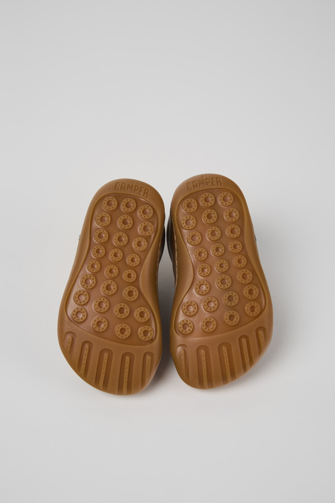 Peu Brown Leather Shoes for Kids.