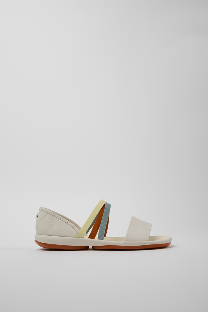 Twins White Leather Women's Sandals.