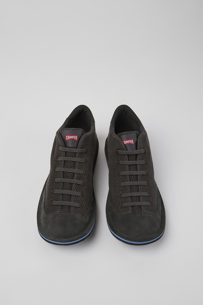 Beetle Gray textile and nubuck shoes for men