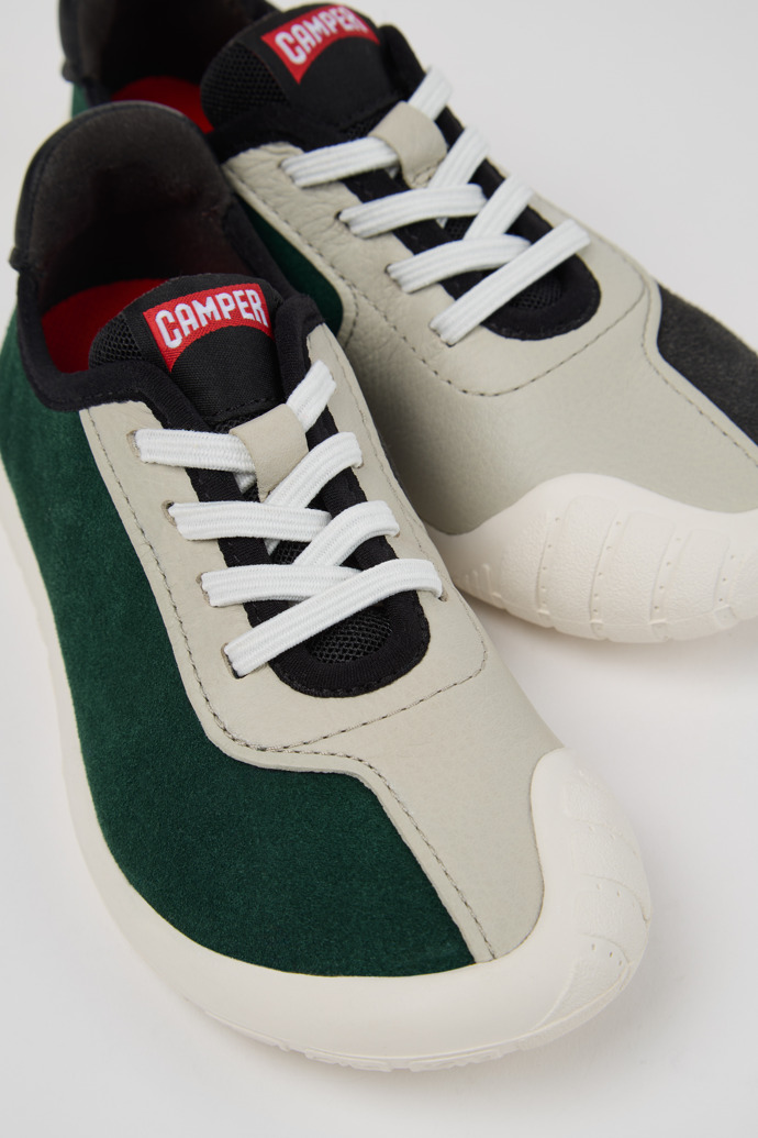 Twins Multicolor Nubuck and Leather Sneakers for Kids.