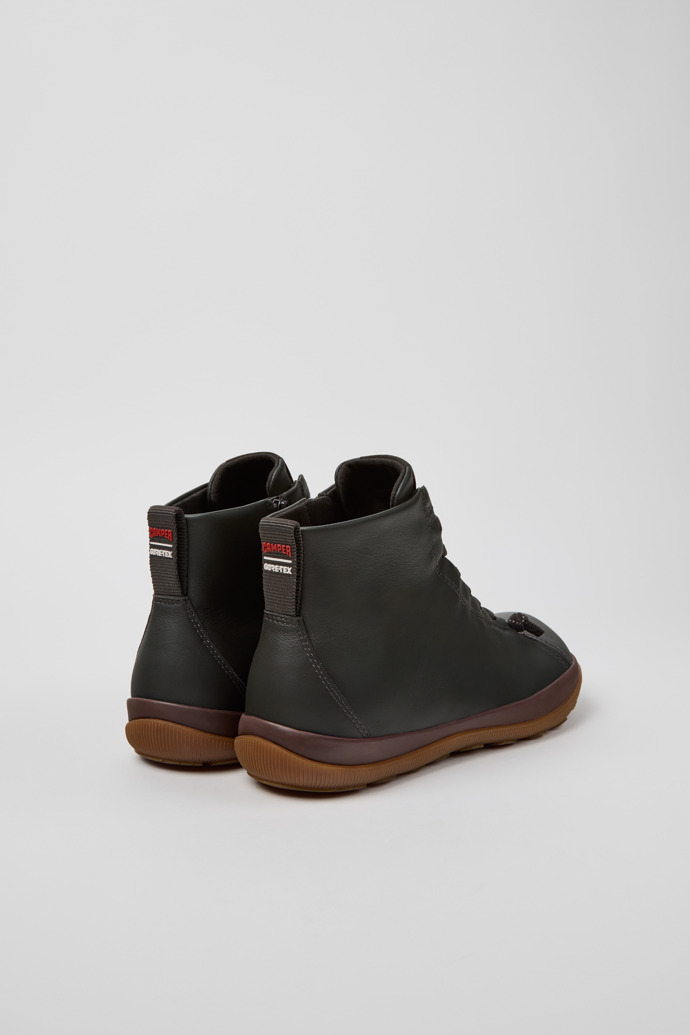 Peu Pista GM - GORE-TEX Gray Leather Mid Boots for Men.