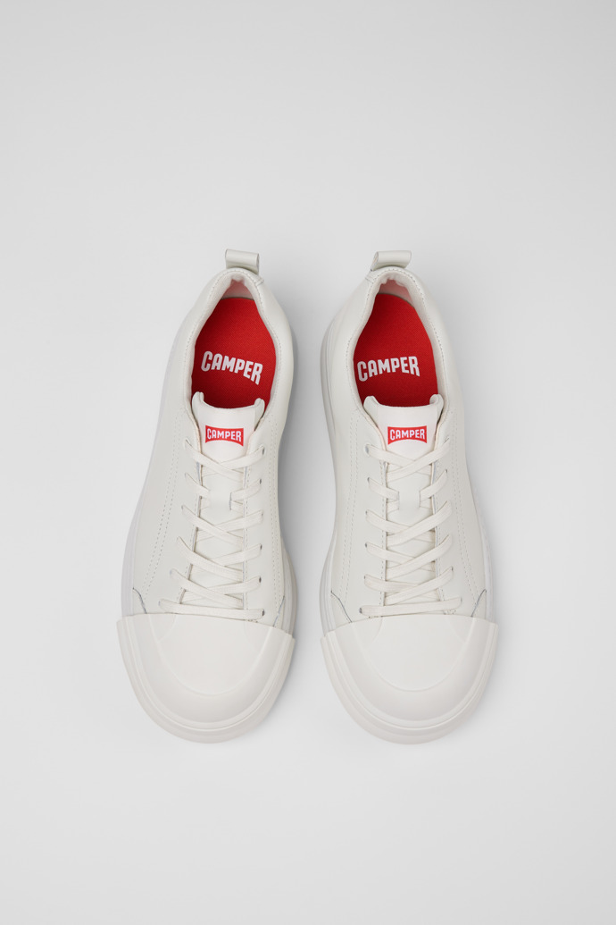 Junction Runner White Leather Sneakers for Men.