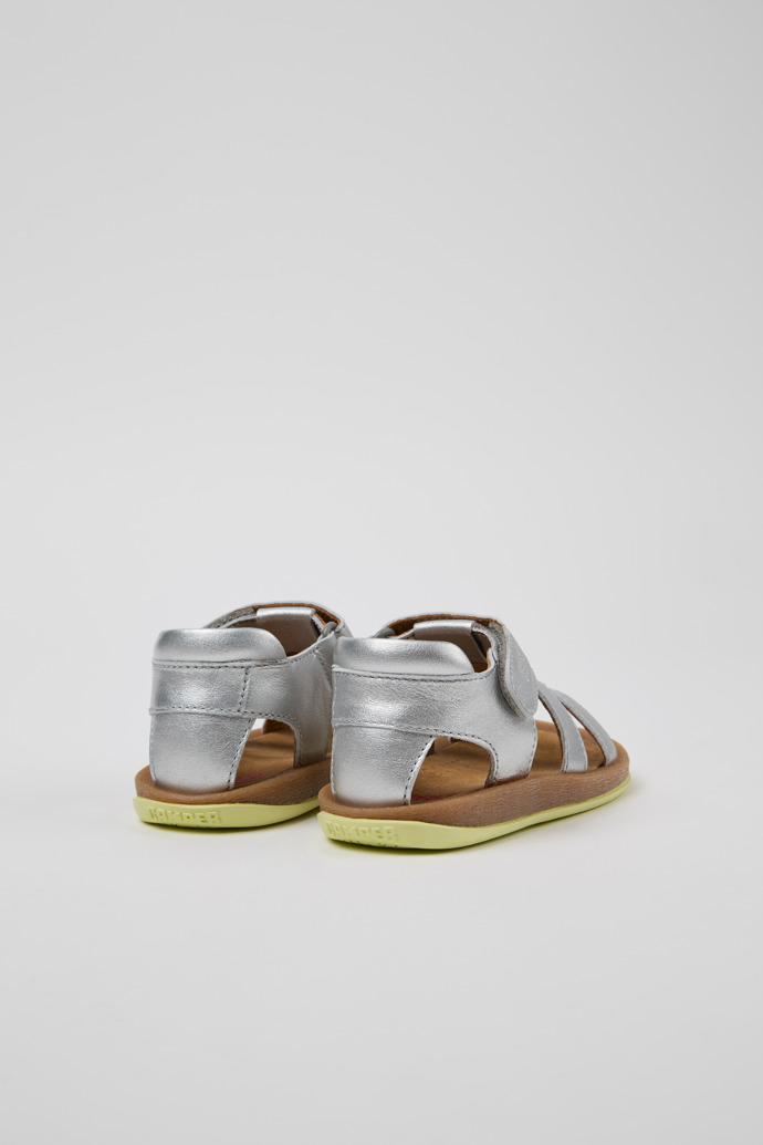 Bicho Silver Leather Kids' Sandal.