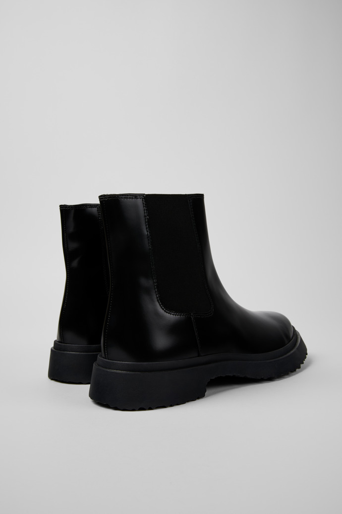 Walden Black leather ankle boots for men