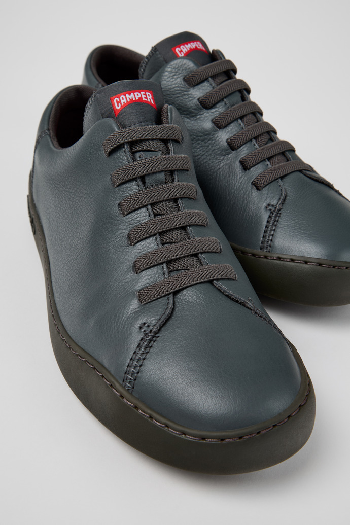 Peu Touring Gray Leather Sneakers for Men.